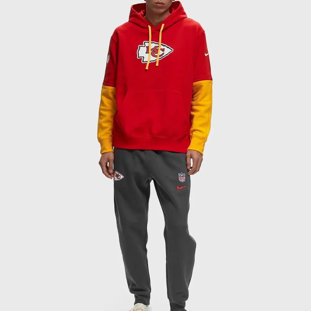 NIKE CLUB HOODIE TEAM ISSUE KANSAS CITY CHIEFS - Picture 2 of 5